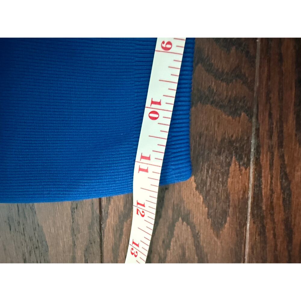Fabletics NWOT Ribbed Seamless High-Waist Compression Bike Shorts Pink Blue S - Picture 5 of 7